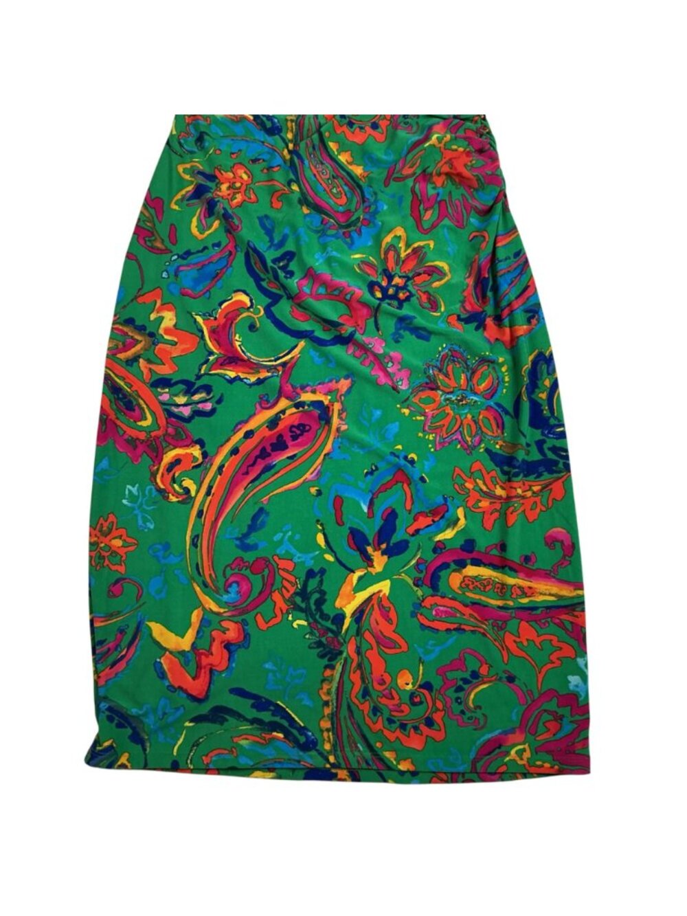 Lauren Ralph Lauren One-Shoulder Green Floral Print Dress Size 2 Polyester Blend - Picture 8 of 13